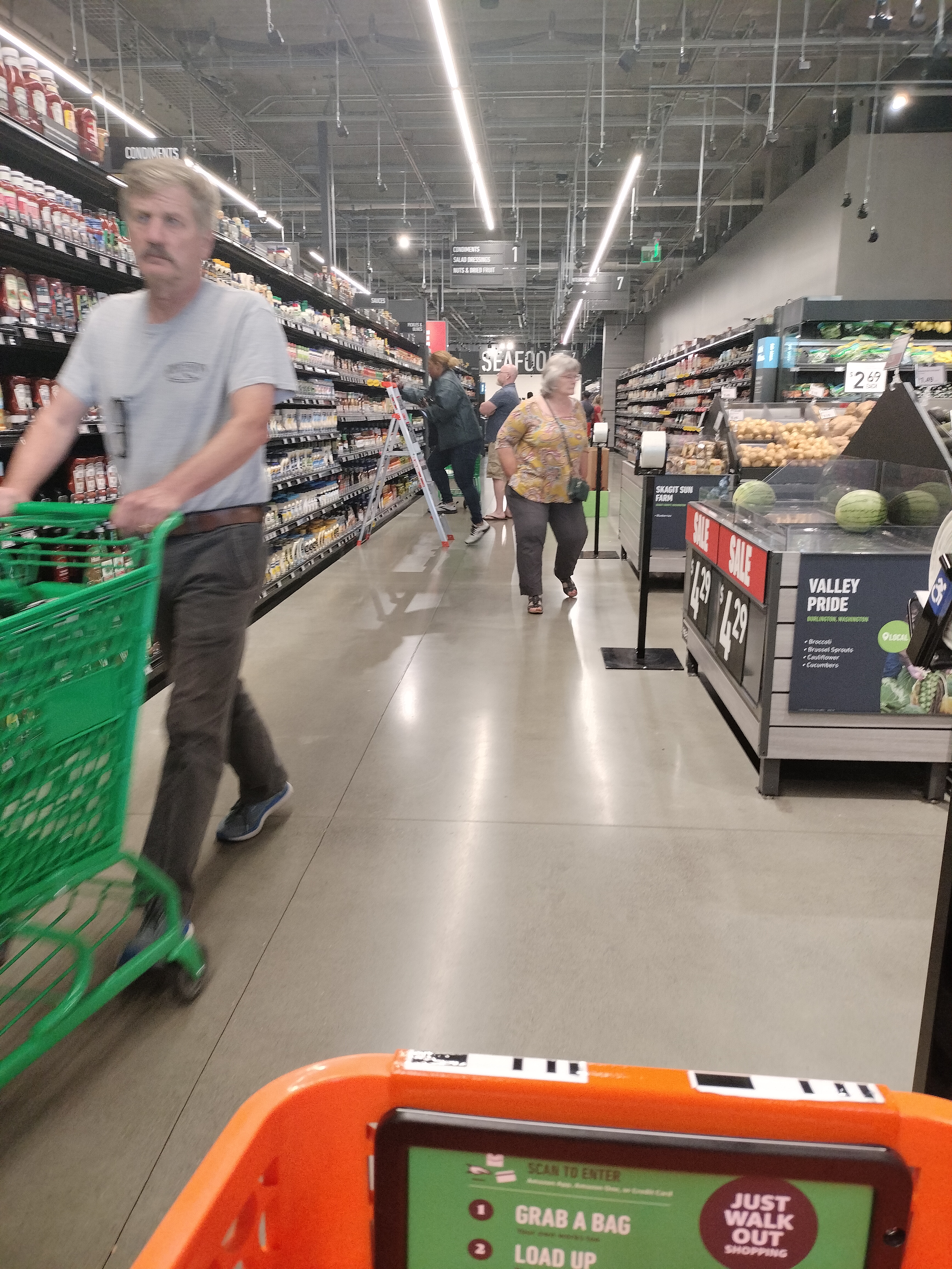 Interior of Amazon Fresh